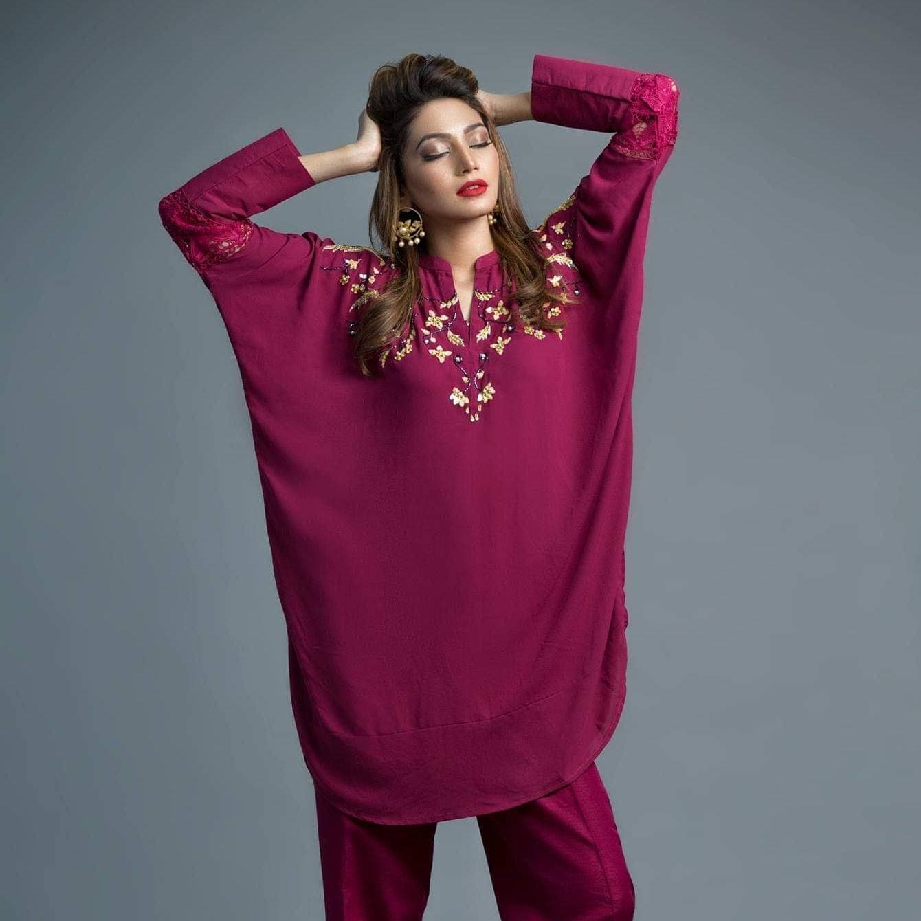 Maroon Loose Tunic