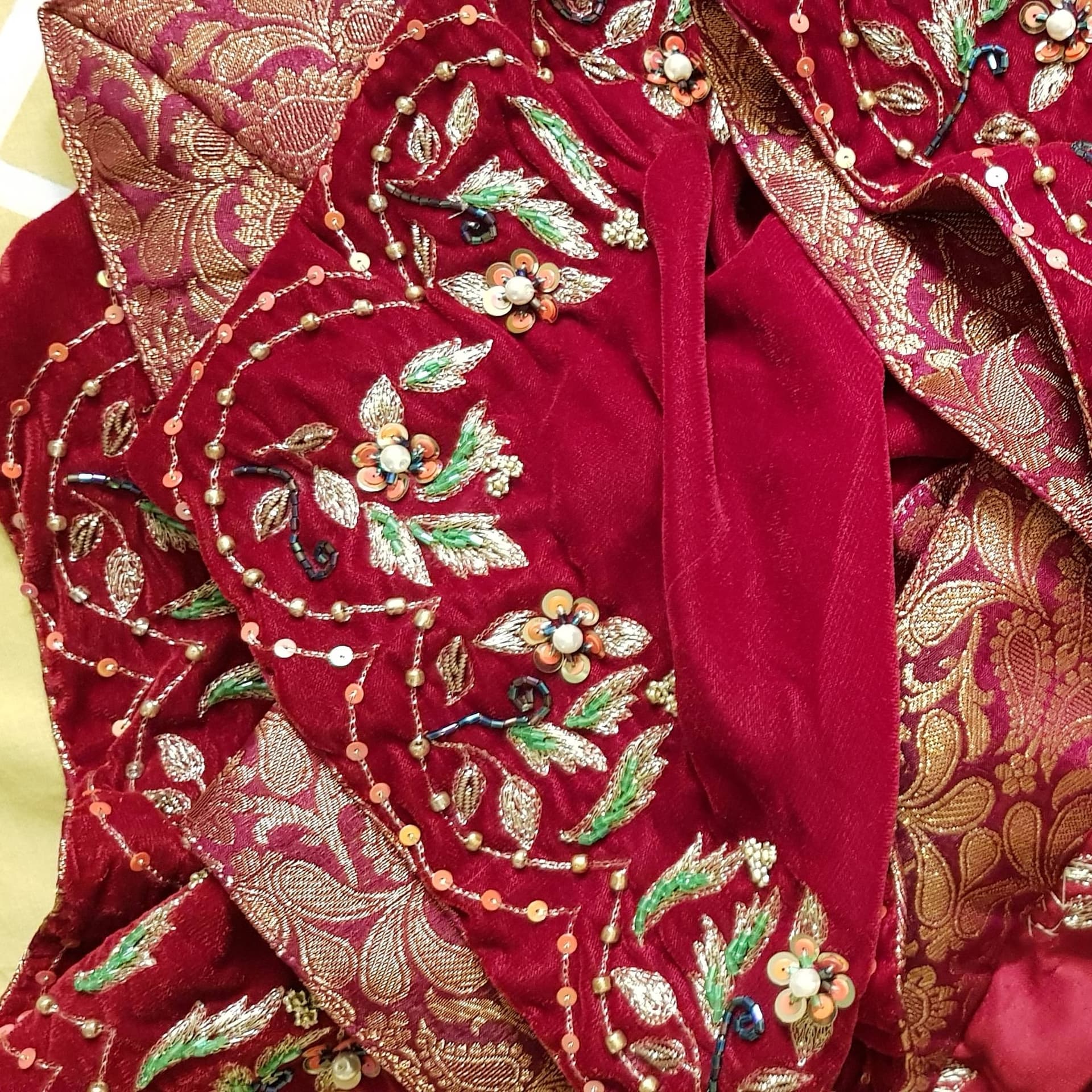 Maroon Velvet Shawl