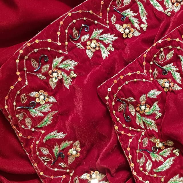 Maroon Velvet Shawl