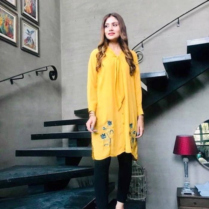 Mustard Front Tie