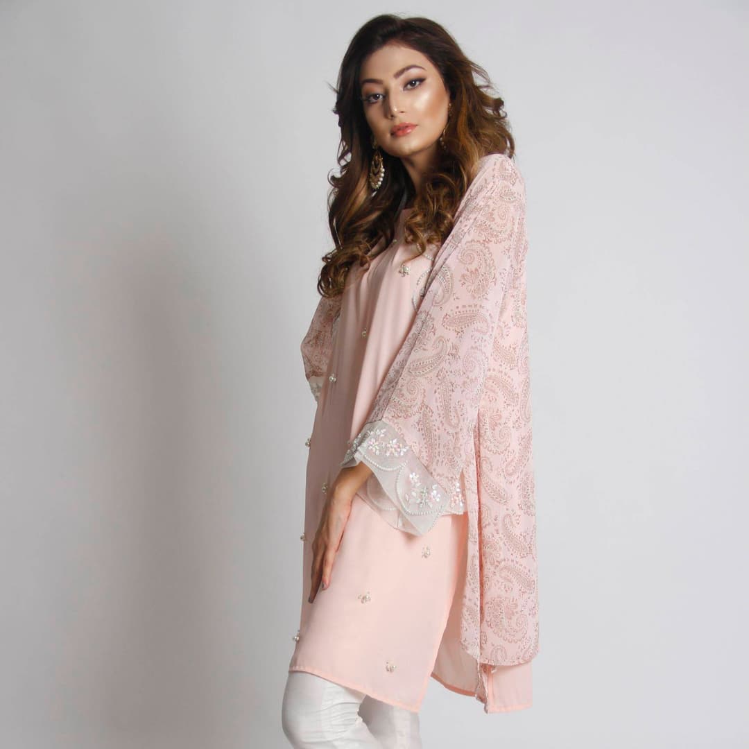 Blush Pink Asymmetrical Tunic