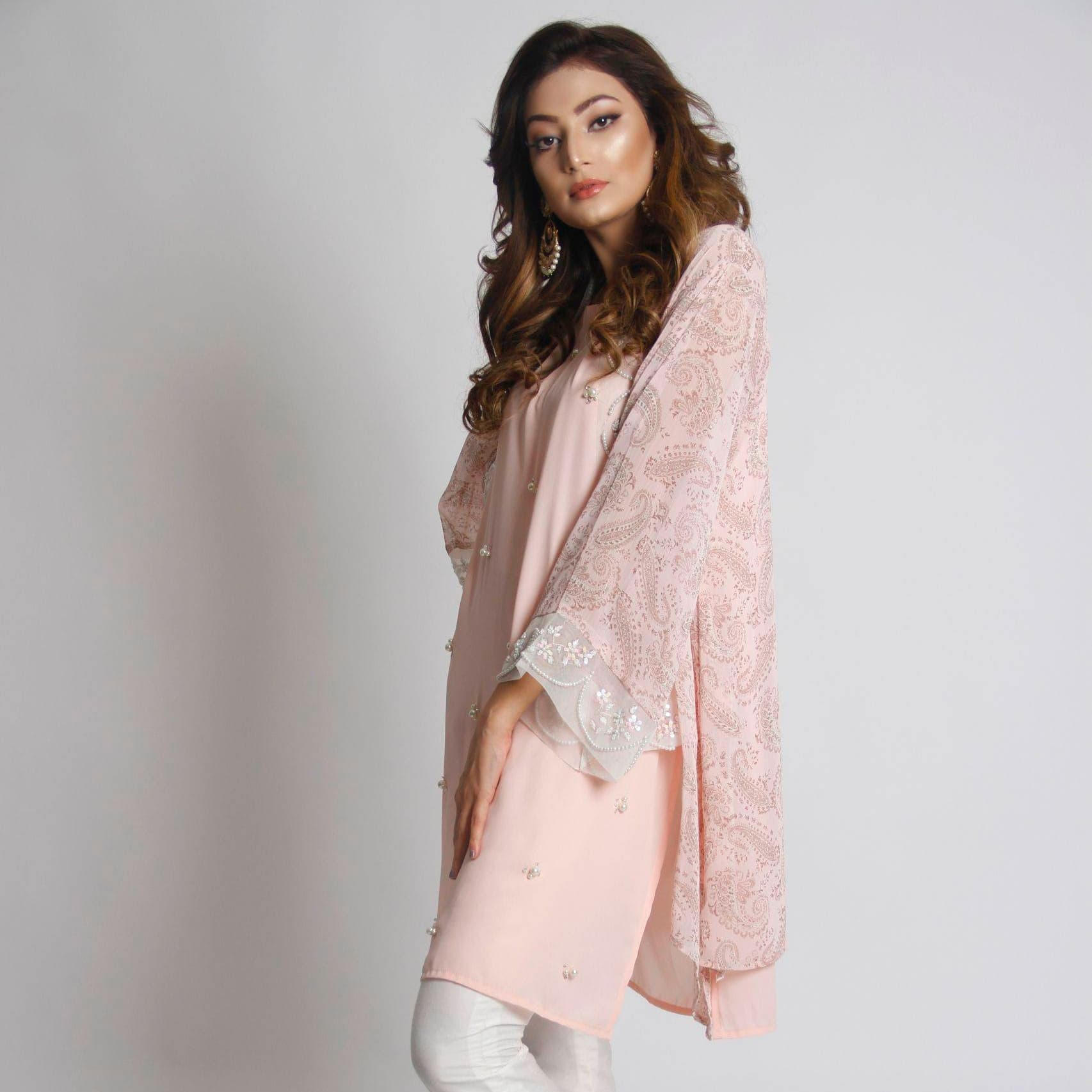 Blush Pink Asymmetrical Tunic