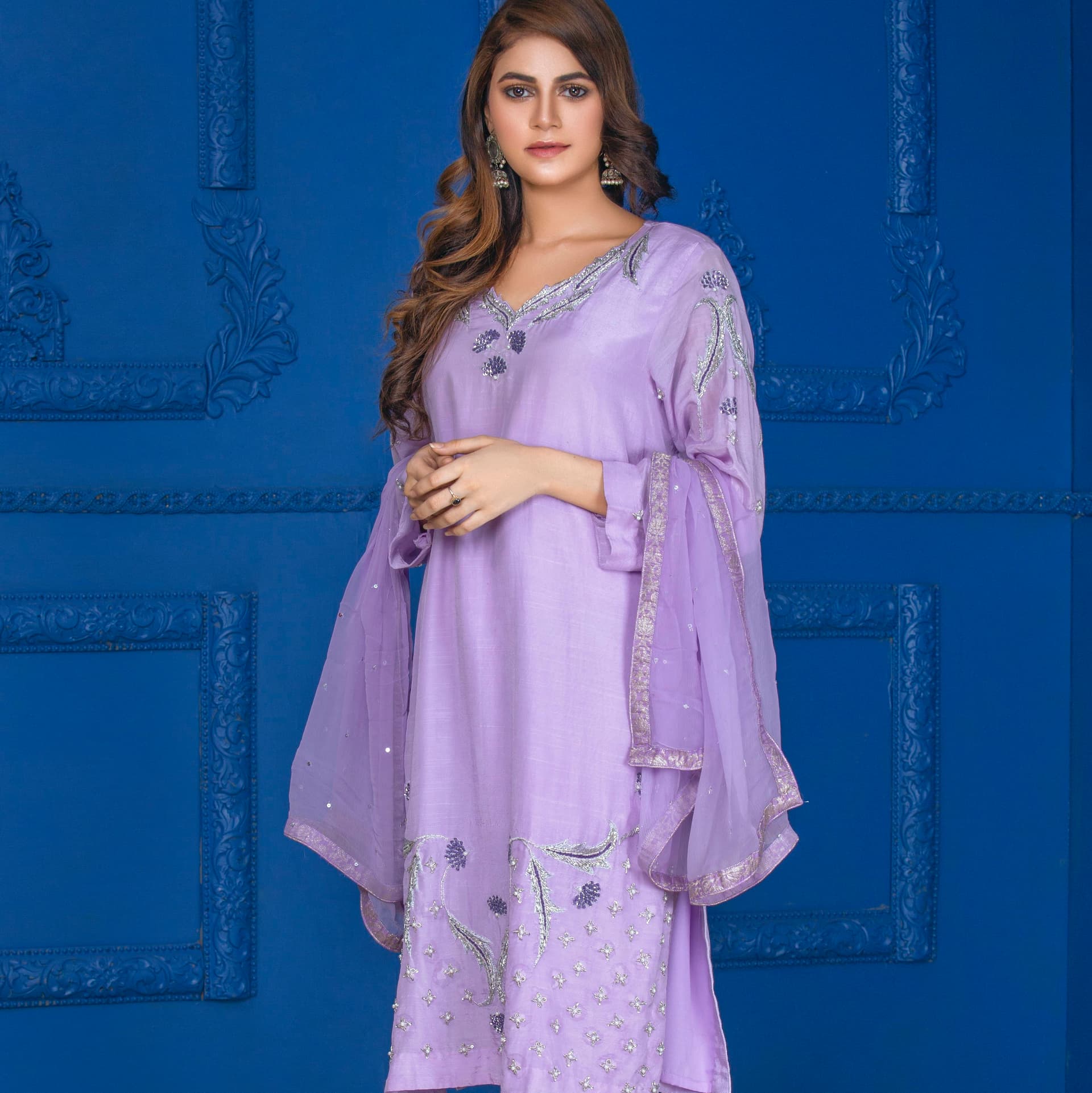 Lilac Zardozi