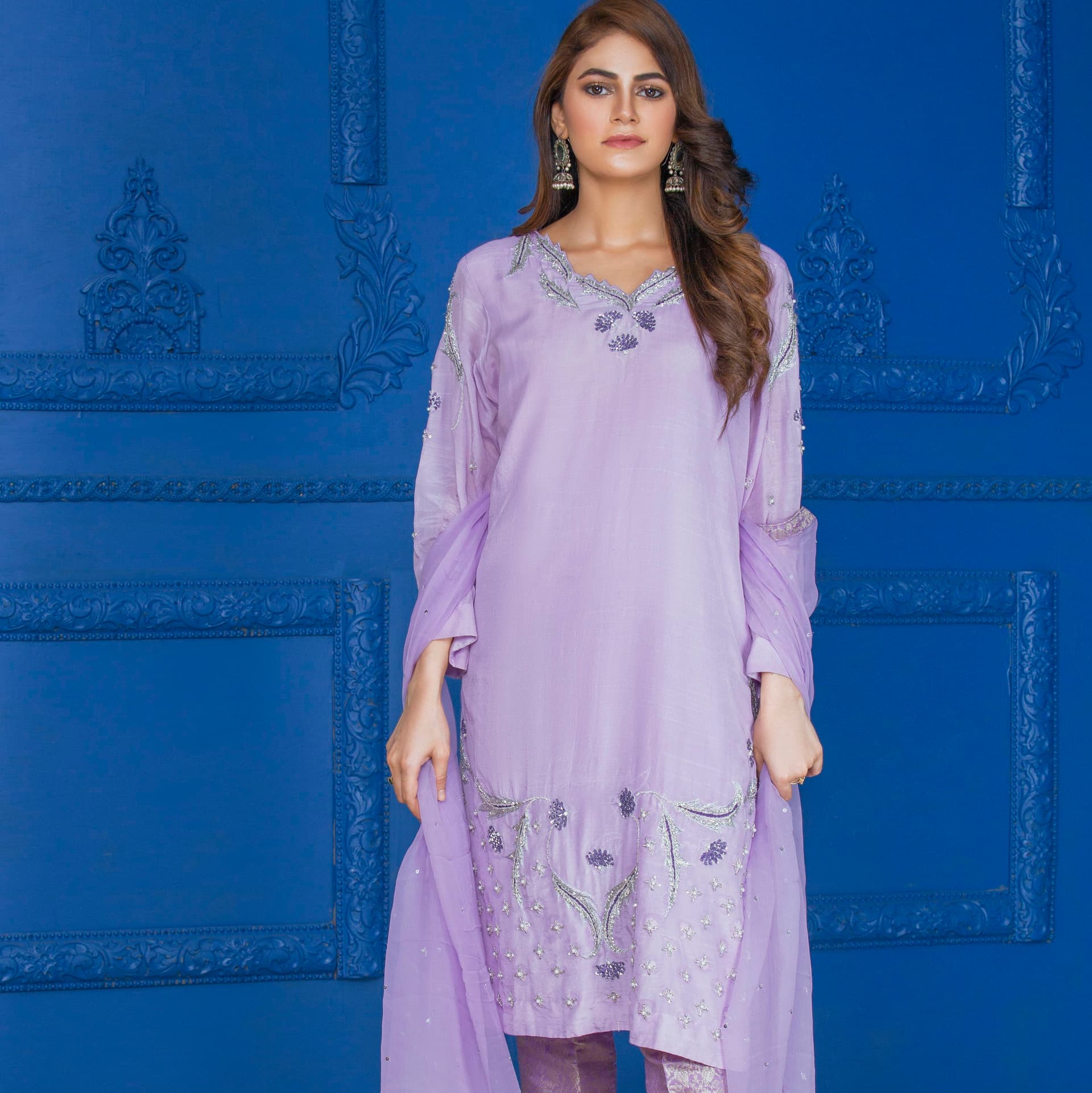 Lilac Zardozi
