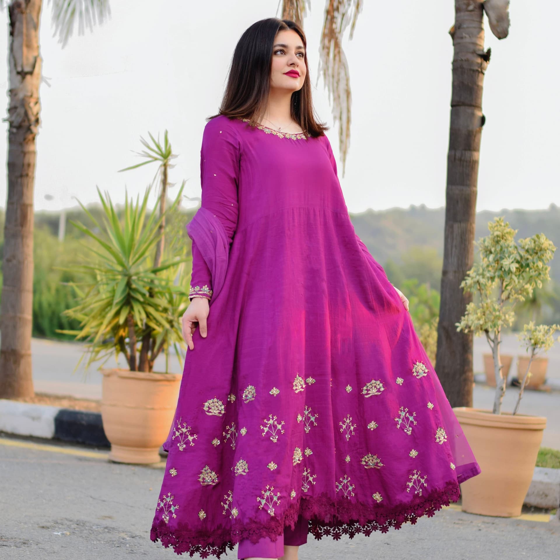 Magenta Peshwaz